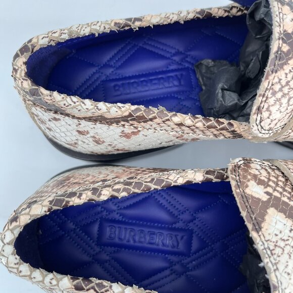 Burberry Men\'s Python-Print Leather Barbed Wire Loafers EUR 41 US 8 New In Box main image 8